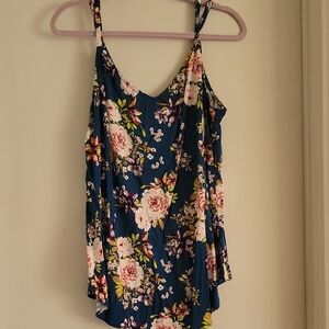Torrid Floral Camisole in Blue and Pink